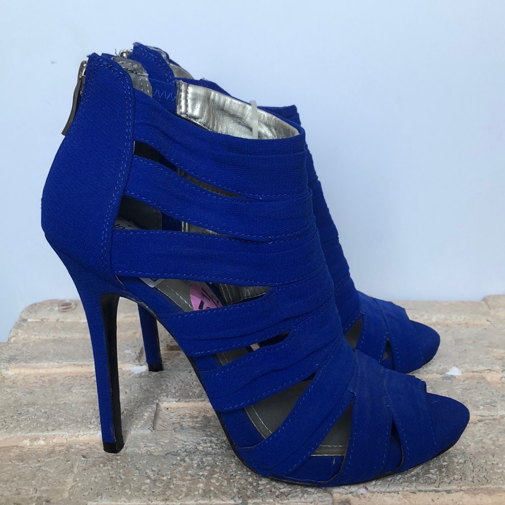 BCBG Generation Blue Suede Heels